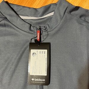 NWT XXL Santic Men's Cycling Jersey Full Zipper UPF 50+ Jersey with Pockets